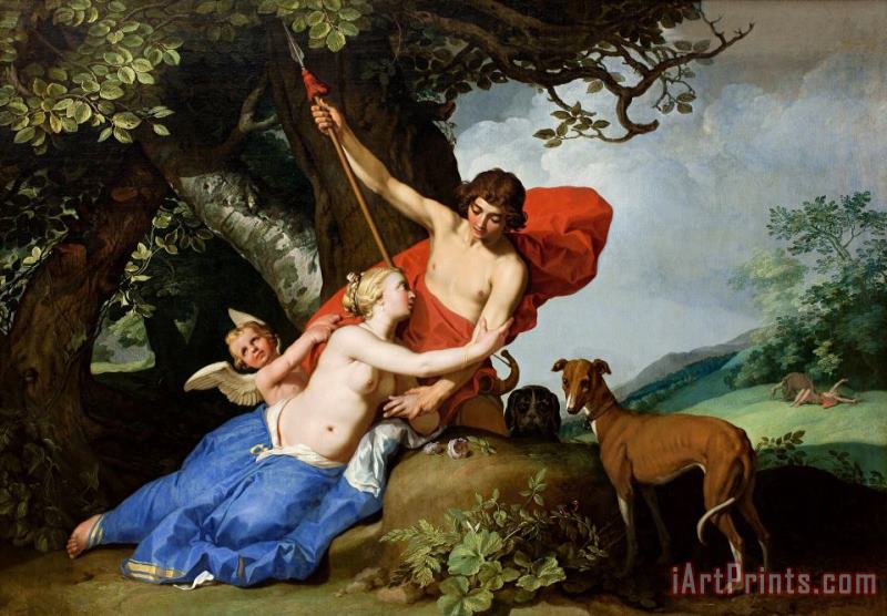 Venus And Adonis painting - Abraham Bloemaert Venus And Adonis Art Print