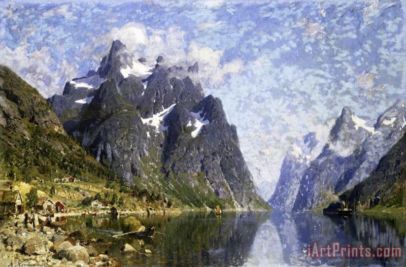 Adelsteen Normann Hardanger Fjord, Norway Art Print