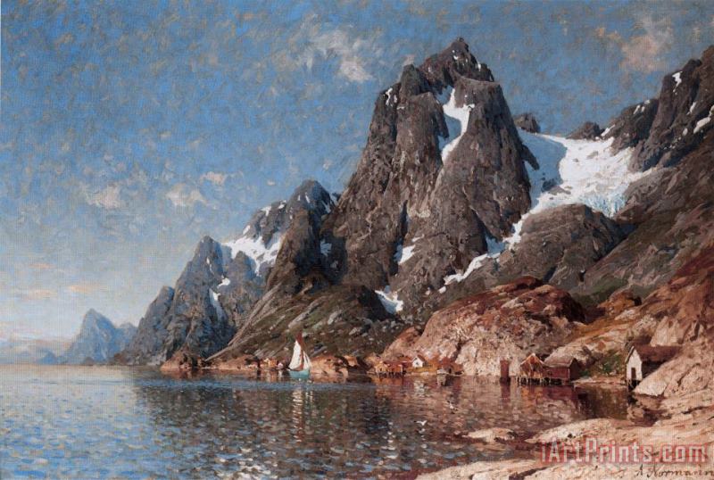 Adelsteen Normann Sailing on The Fjord Art Painting