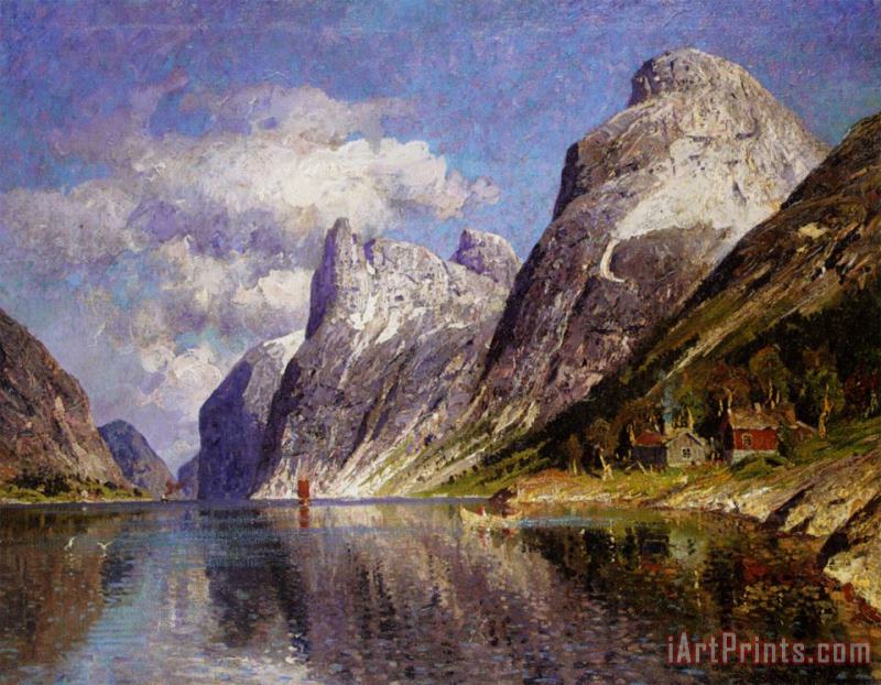 Utsyn Mot En Vestlandsfjord painting - Adelsteen Normann Utsyn Mot En Vestlandsfjord Art Print