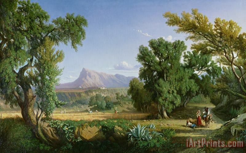 Adolphe Paul Emile Balfourier Outskirts of Valdemusa Art Painting