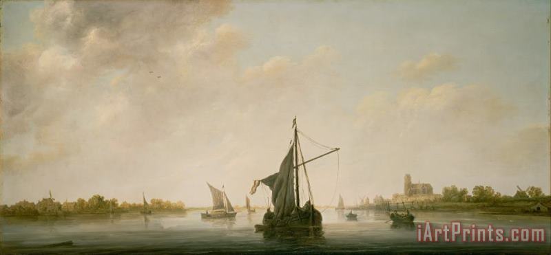 A View of The Maas at Dordrecht painting - Aelbert Cuyp A View of The Maas at Dordrecht Art Print