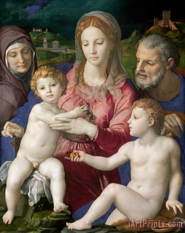Agnolo Bronzino Holy Family with St. Anne And The Infant St. John Art Painting