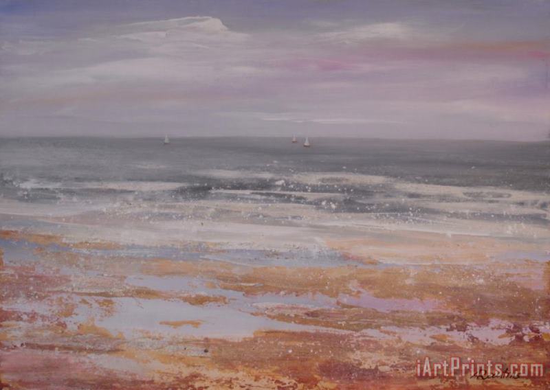 Beach of the Baltic Sea painting - Agris Rautins Beach of the Baltic Sea Art Print
