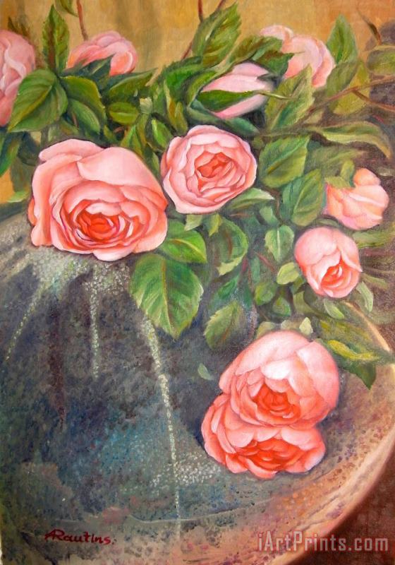 Roses painting - Agris Rautins Roses Art Print