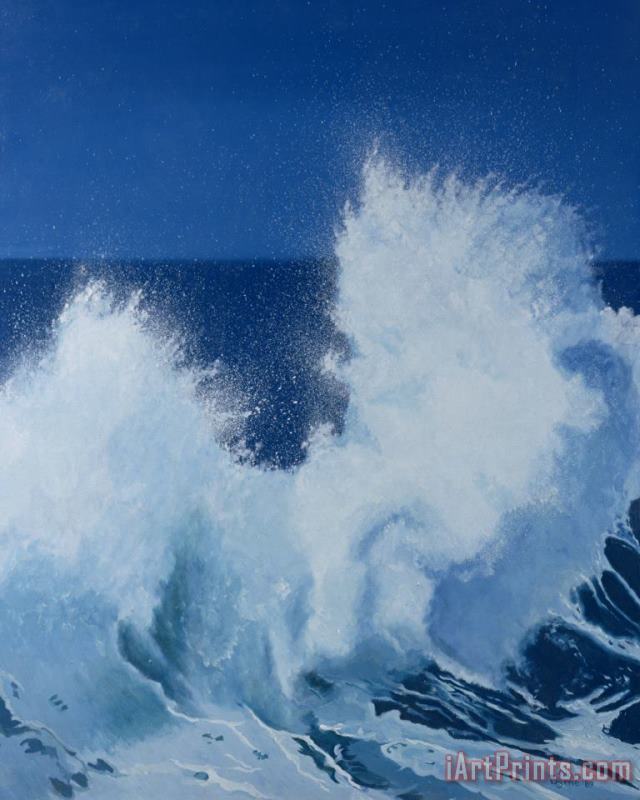 Two Little Waves Breaking painting - Alan Byrne Two Little Waves Breaking Art Print