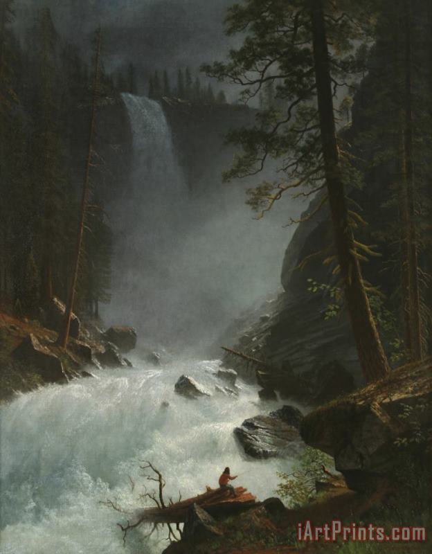 Albert Bierstadt A Stream in The Rocky Mountains Art Painting