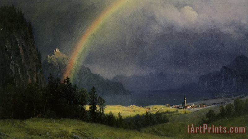 After The Shower painting - Albert Bierstadt After The Shower Art Print