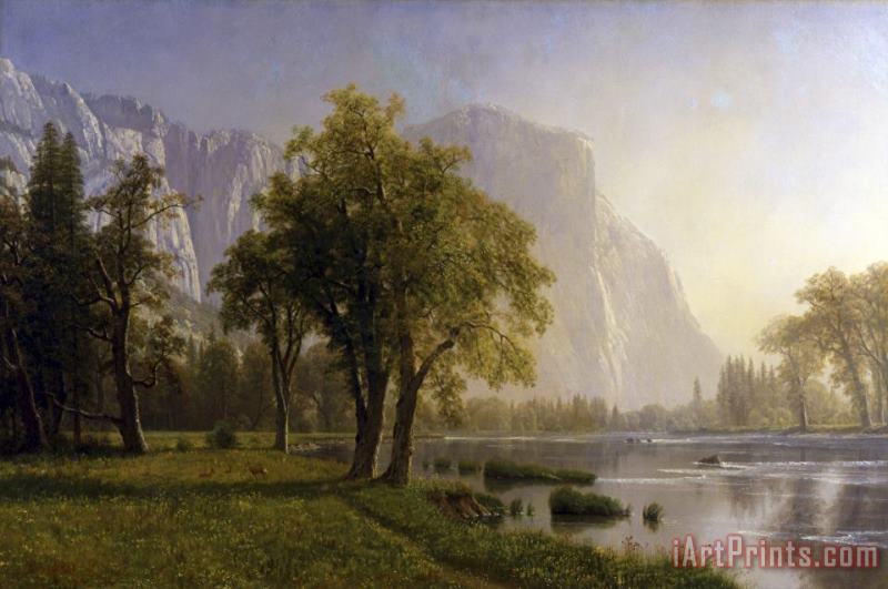 El Capitan, Yosemite Valley, California painting - Albert Bierstadt El Capitan, Yosemite Valley, California Art Print