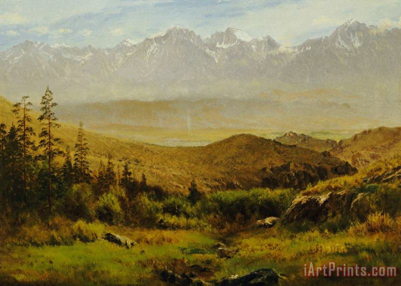 Albert Bierstadt In the Foothills of the Rockies Art Painting