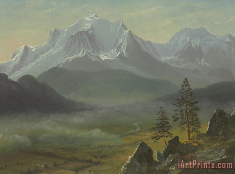 Albert Bierstadt Mont Blanc Art Print