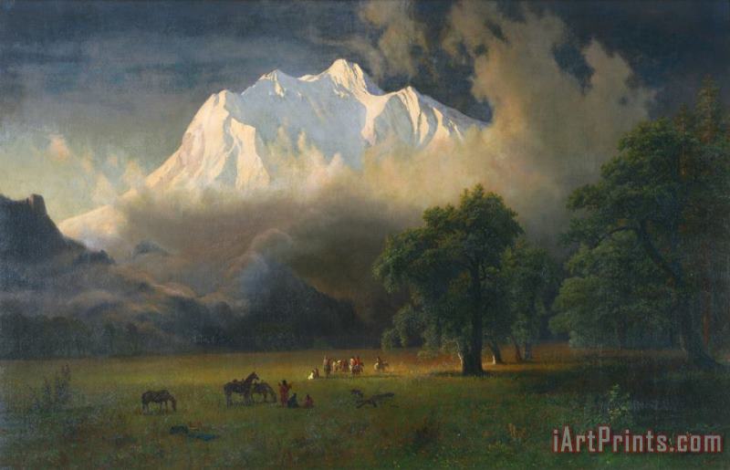 Mount Adams, Washington painting - Albert Bierstadt Mount Adams, Washington Art Print