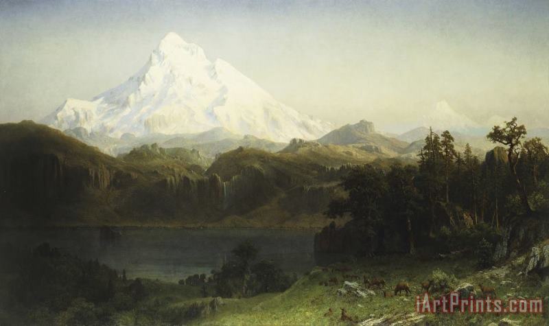 Albert Bierstadt Mount Hood in Oregon Art Print