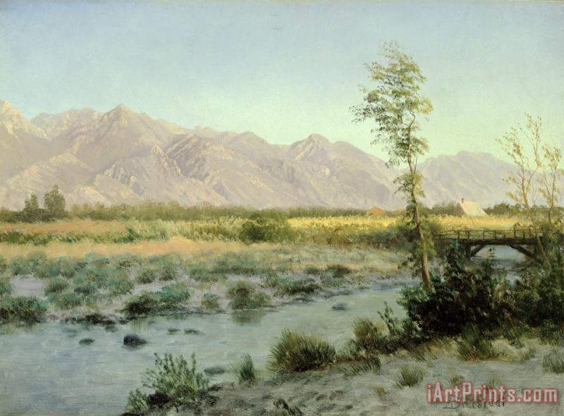 Albert Bierstadt Prairie Landscape Art Print