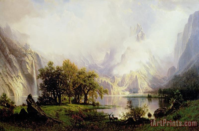 Albert Bierstadt Rocky Mountain Landscape Art Painting