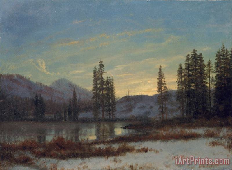 Albert Bierstadt Snow in the Rockies Art Painting