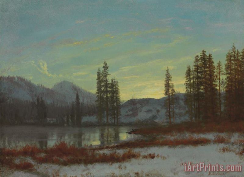 Albert Bierstadt Snow In The Rockies Art Painting