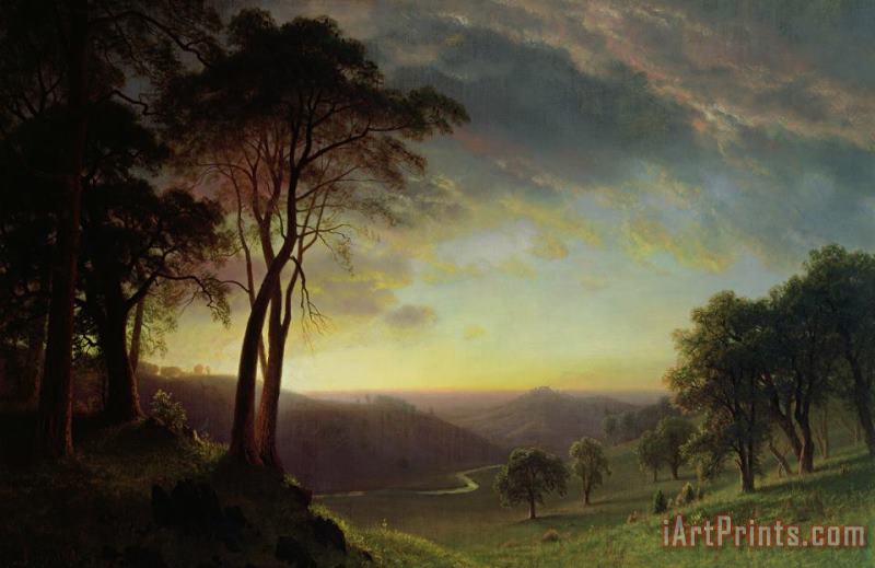 Albert Bierstadt The Sacramento River Valley Art Painting