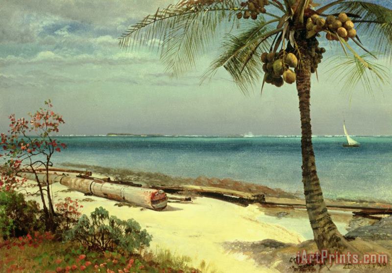 Albert Bierstadt Tropical Coast Art Print