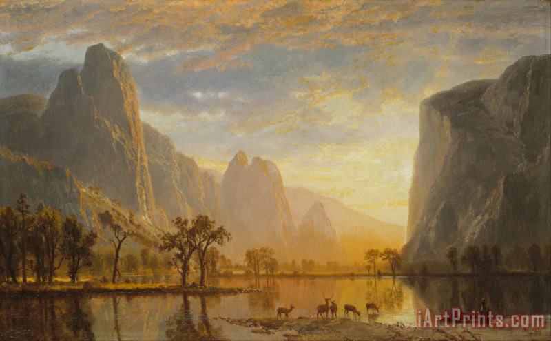 Valley Of The Yosemite painting - Albert Bierstadt Valley Of The Yosemite Art Print