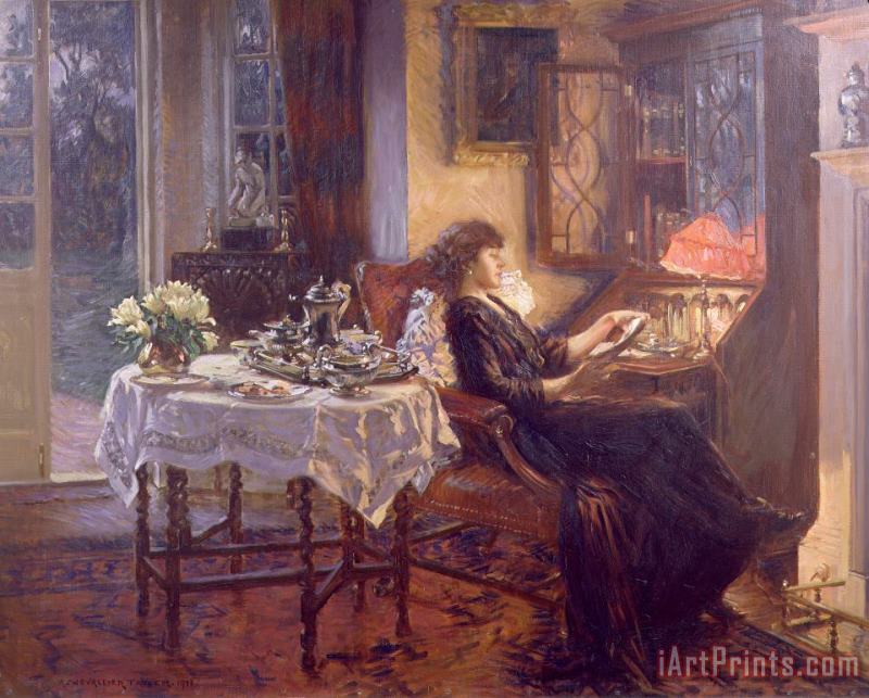 The Quiet Hour painting - Albert Chevallier Tayler The Quiet Hour Art Print