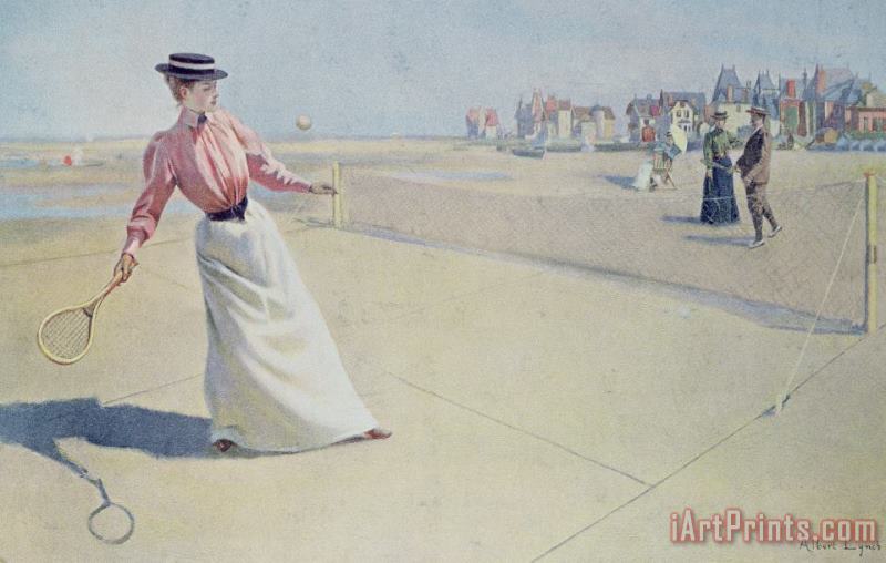 Albert Lynch Lawn Tennis On The Normandy Coast Art Print