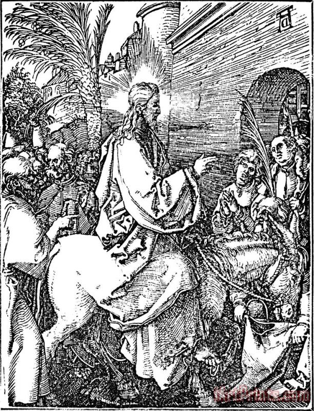 Albrecht Durer Jesus On The Donkey Palm Sunday Etching Art Print