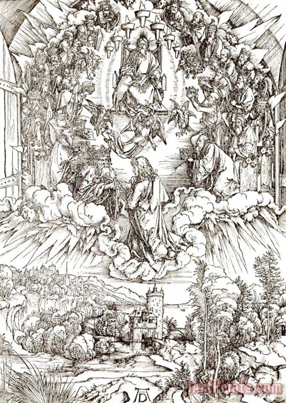 Albrecht Durer Saint John Before God And The Elders Art Painting