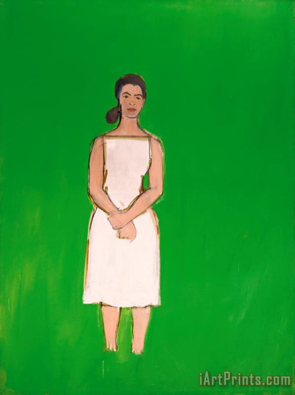Alex Katz Ada with White Dress, 1958 Art Painting