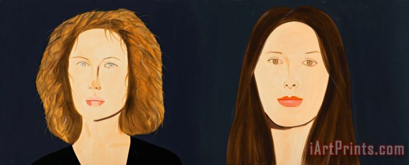 Alex Katz Bettina And Marina, 2009 Art Painting