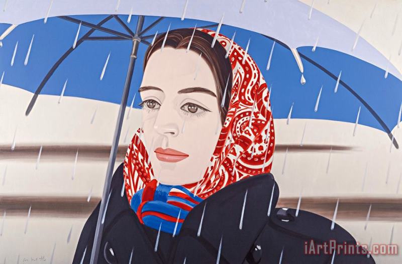 Blue Umbrella 2, 2020 painting - Alex Katz Blue Umbrella 2, 2020 Art Print