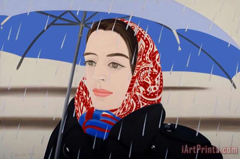 Blue Umbrella 2, 2020 painting - Alex Katz Blue Umbrella 2, 2020 Art Print