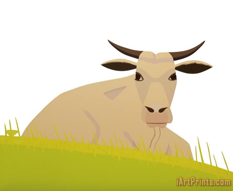 Cow painting - Alex Katz Cow Art Print