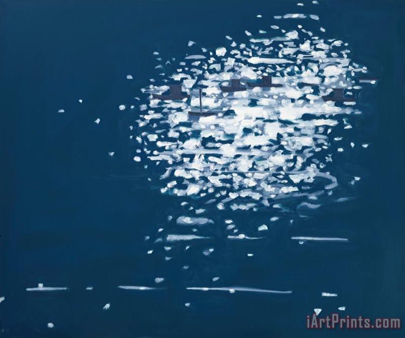 Fishing Boats, 2001 painting - Alex Katz Fishing Boats, 2001 Art Print
