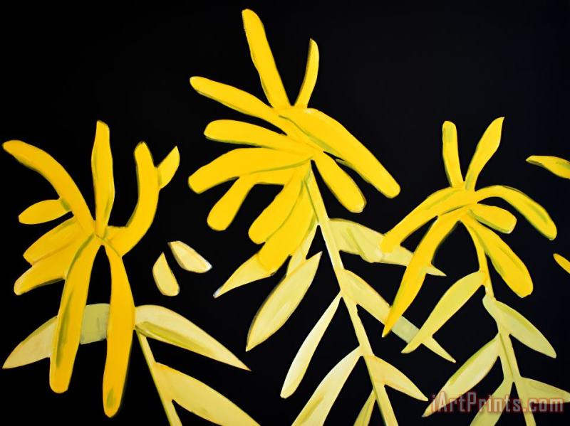 Goldenrod, From Flowers The Portfolio, 2021 painting - Alex Katz Goldenrod, From Flowers The Portfolio, 2021 Art Print