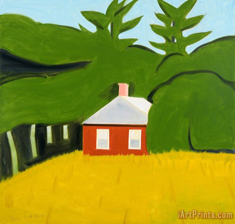 Red House, 2016 painting - Alex Katz Red House, 2016 Art Print