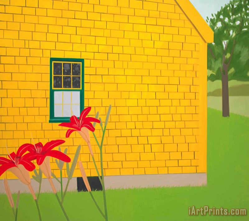 The Yellow House, 1985 painting - Alex Katz The Yellow House, 1985 Art Print