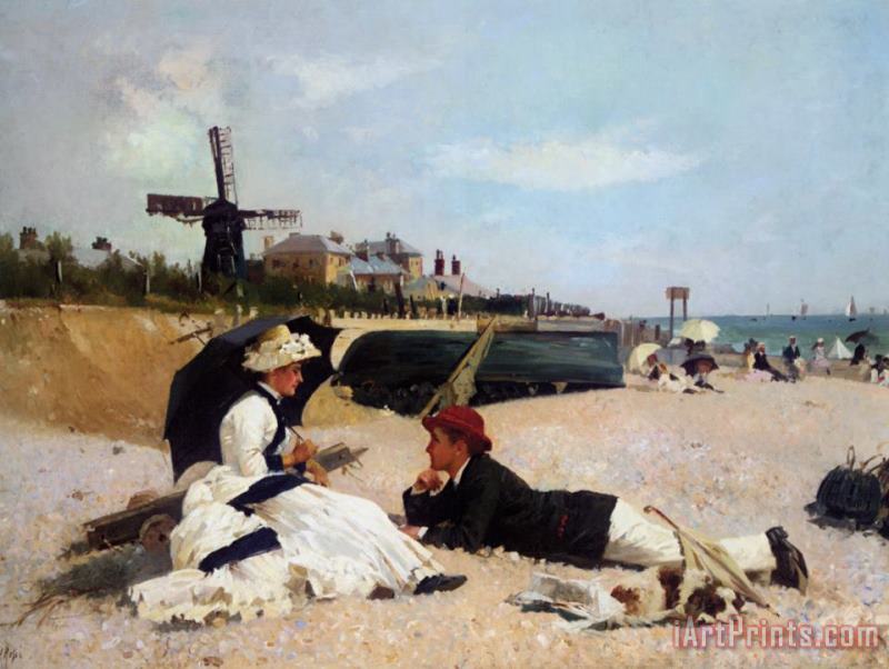 Alexander Rossi On The Beach Art Painting