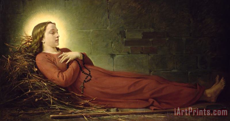 Alexandre Grellet The Death of Germaine Cousin the Virgin of Pibrac Art Painting