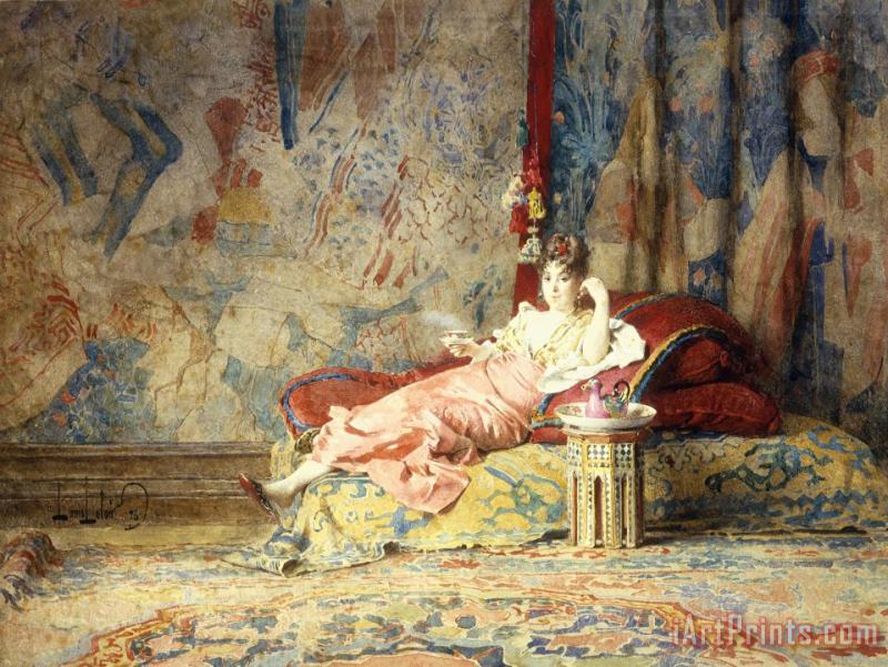 Alexandre Louis Leloir Harem Beauty Art Painting
