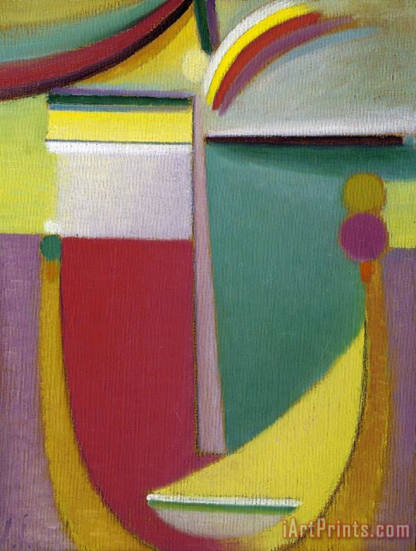 Abstract Head: Inner Vision painting - Alexei Jawlensky Abstract Head: Inner Vision Art Print