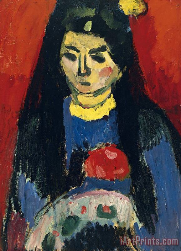 Red Blossom painting - Alexei Jawlensky Red Blossom Art Print