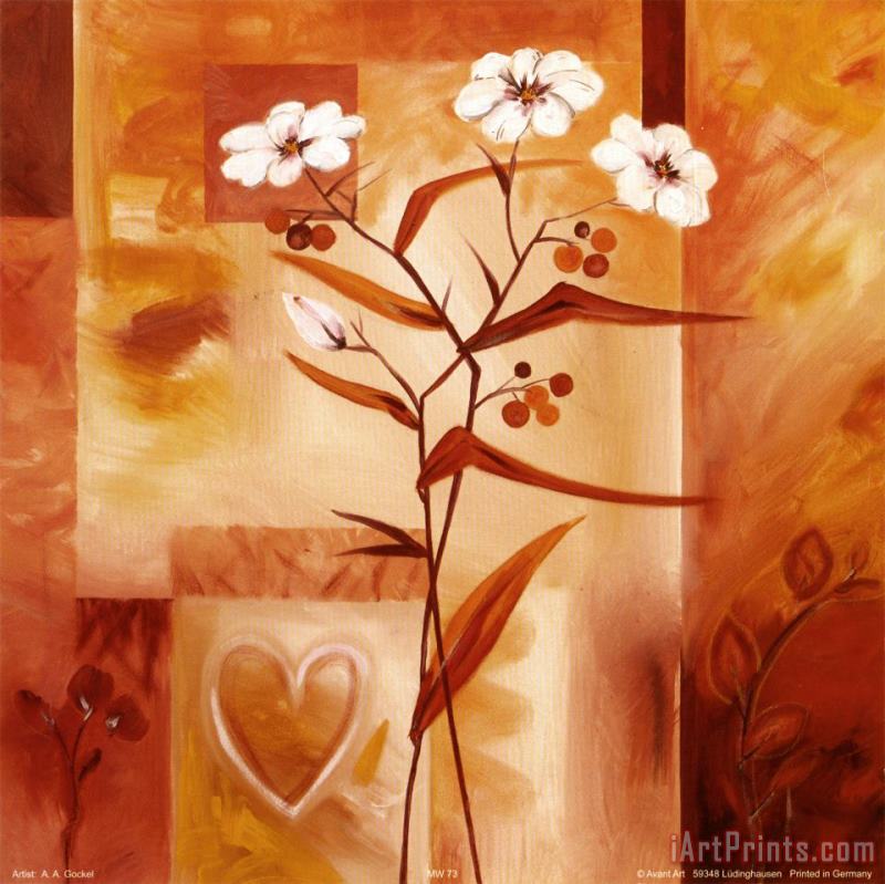 Mary's Bouquet I painting - alfred gockel Mary's Bouquet I Art Print