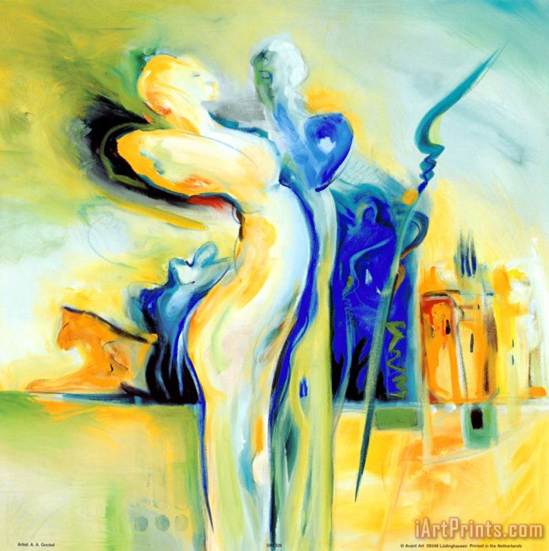 Romance in an Exotic Place painting - alfred gockel Romance in an Exotic Place Art Print