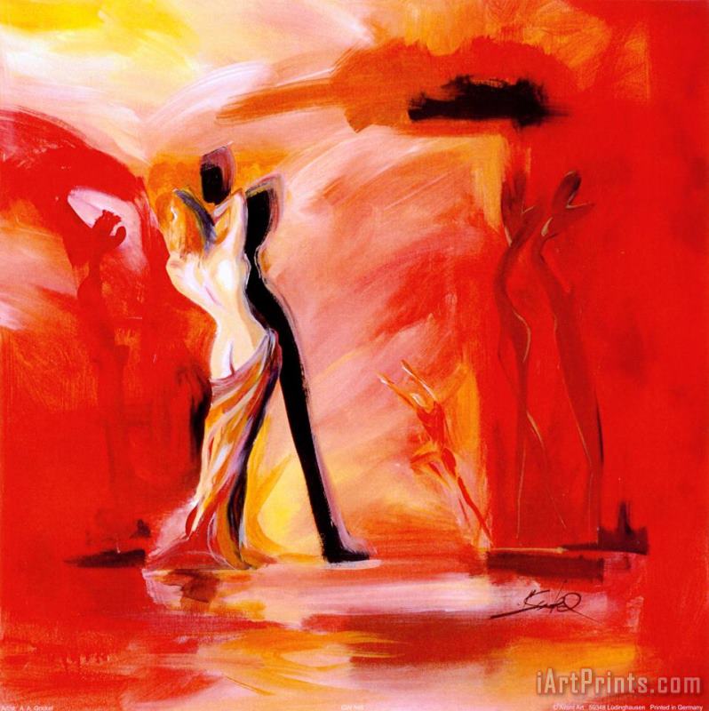 alfred gockel Romance in Red Ii Art Painting