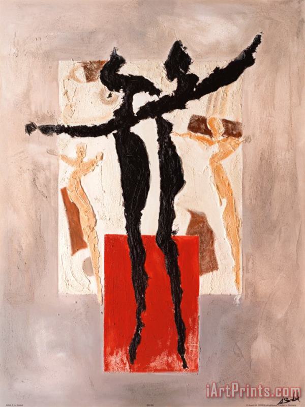 Zorba's Dance painting - alfred gockel Zorba's Dance Art Print