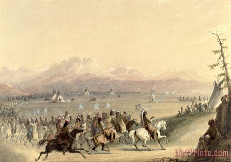 Alfred Jacob Miller Cavalcade Art Painting