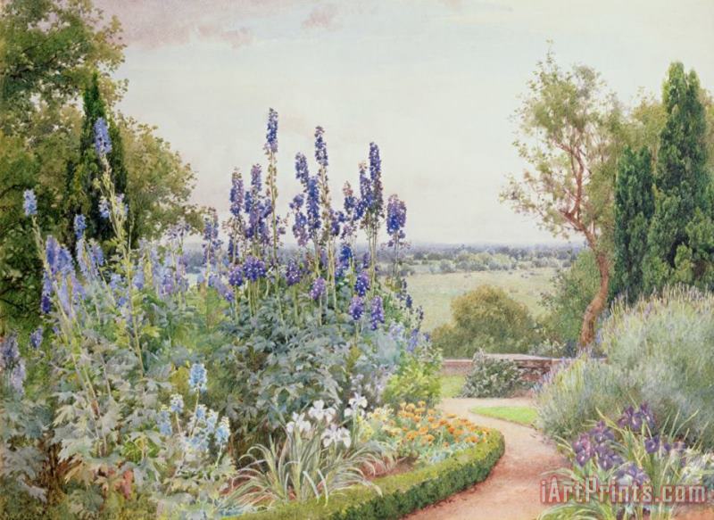 A Garden Near the Thames painting - Alfred Parsons A Garden Near the Thames Art Print