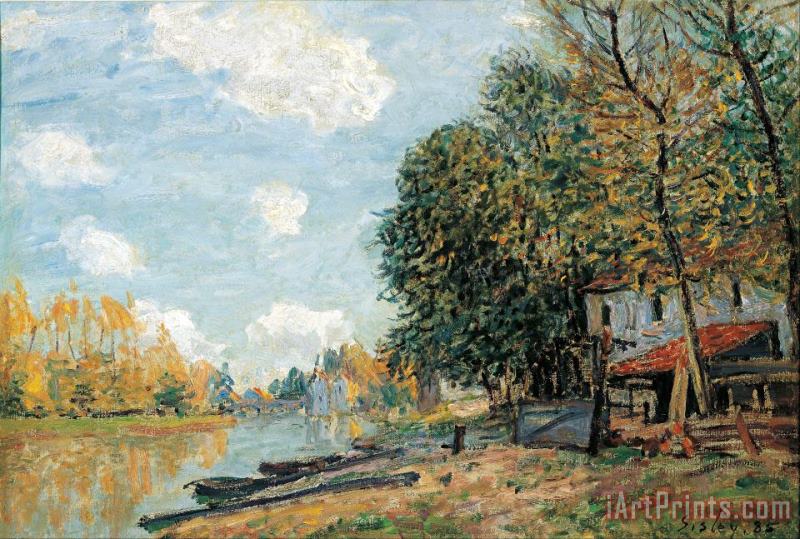 Alfred Sisley The Banks of The River Loing Art Print