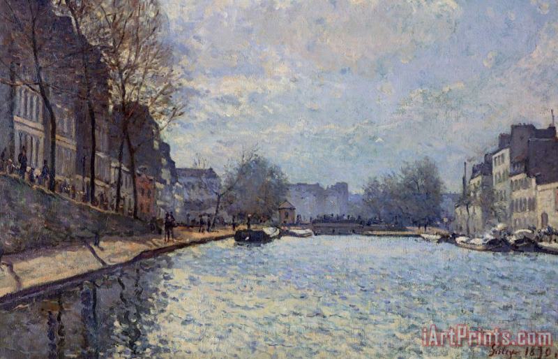 View of the Canal Saint-Martin Paris painting - Alfred Sisley View of the Canal Saint-Martin Paris Art Print